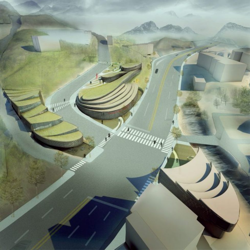 Aerial View Pyeongchang Larchiveum