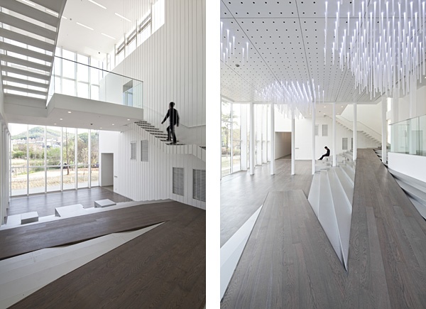 white block stair