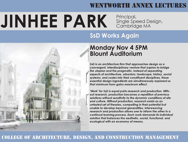 Jinhee Park Lectures at Wentworth – 4 Nov